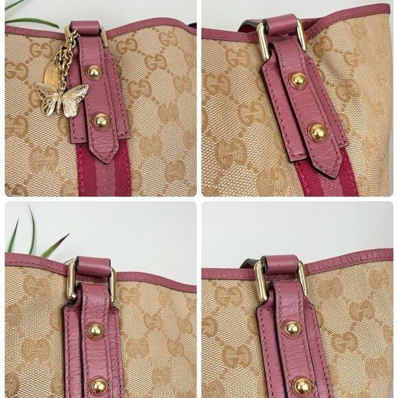 Pre-Owned Gucci Jolicoeur Tote GG Canvas Pink Beige - Picture 9 of 10